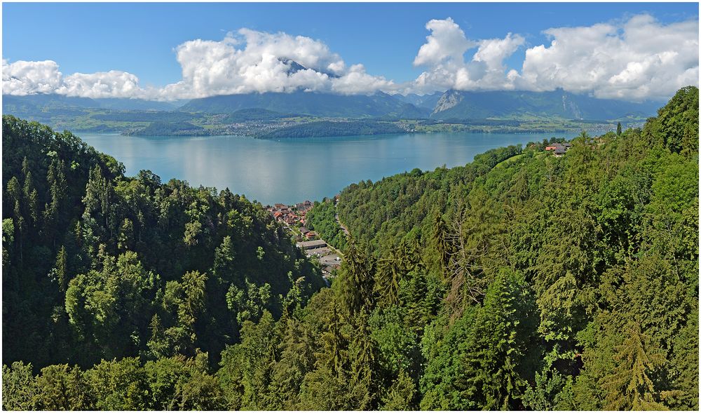 [ Gunten-Thunersee-Niesen Panorama ]