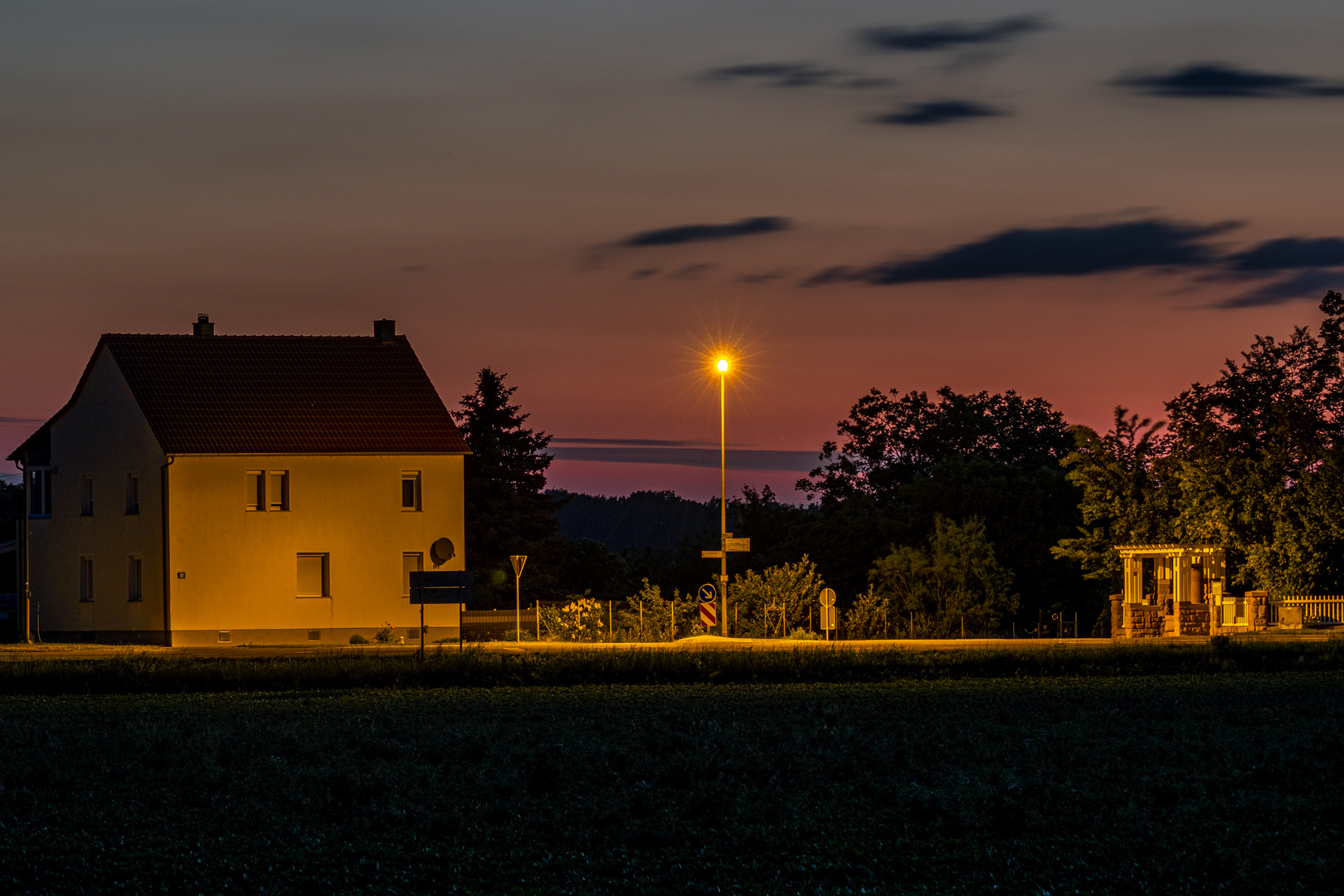 Guntersblum vor dem Sonnenaufgang