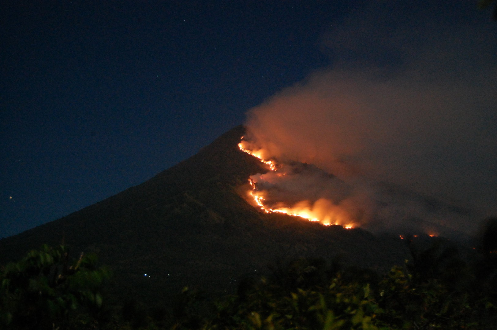 Gunung Agung on Fire