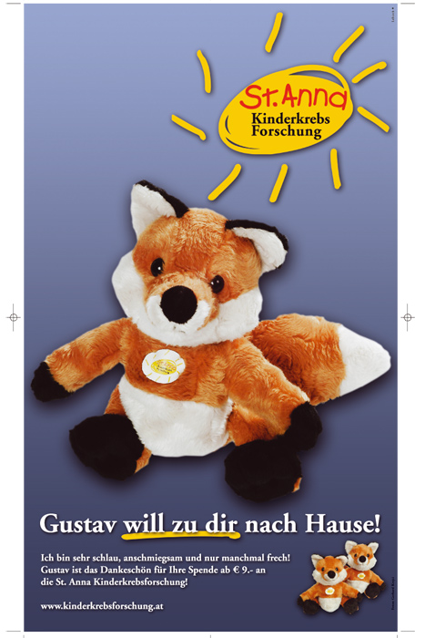 gustav - da neue maskottchen für das st.anna kinderspital