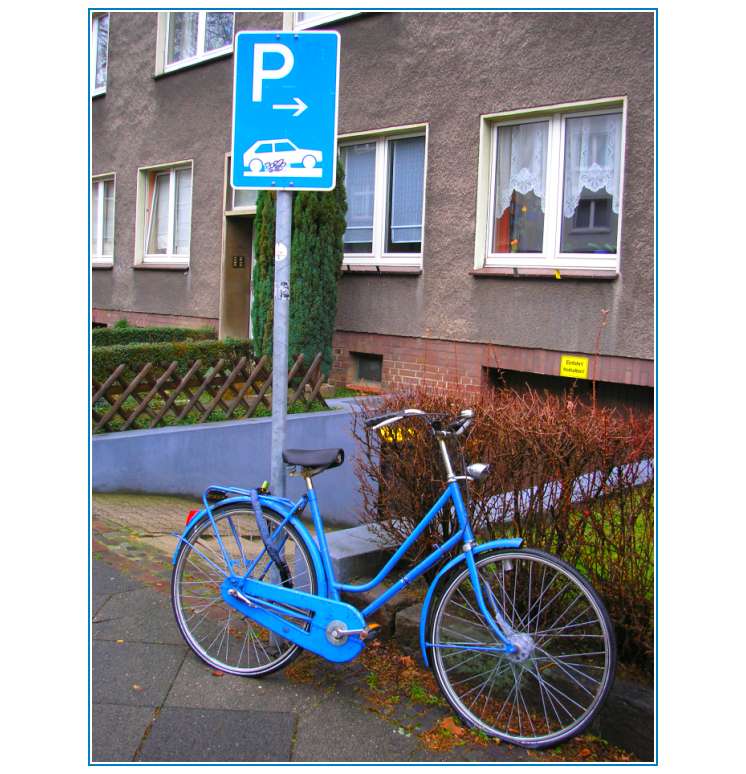 gut getarnter Parkplatz Asylant