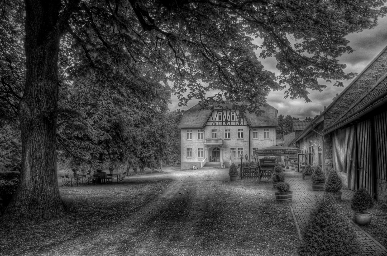 Gut Redingerhof - Sommer 2012 - HDR - B/W