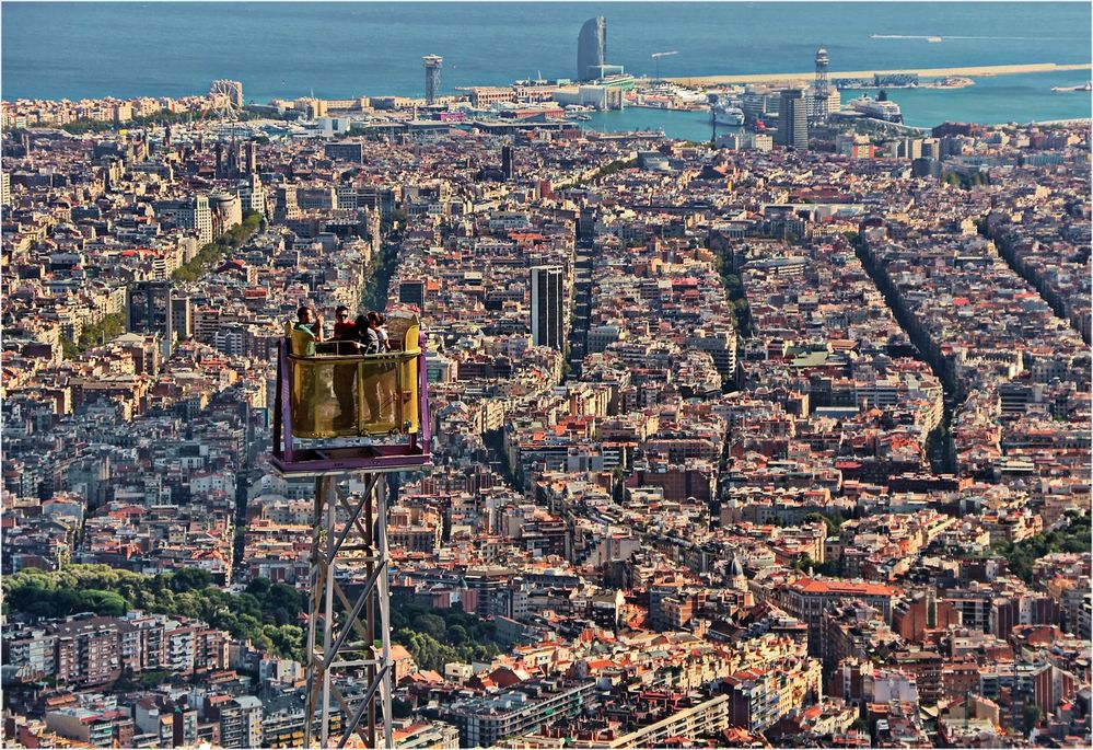 Gute Aussicht für Mutige über Barcelona