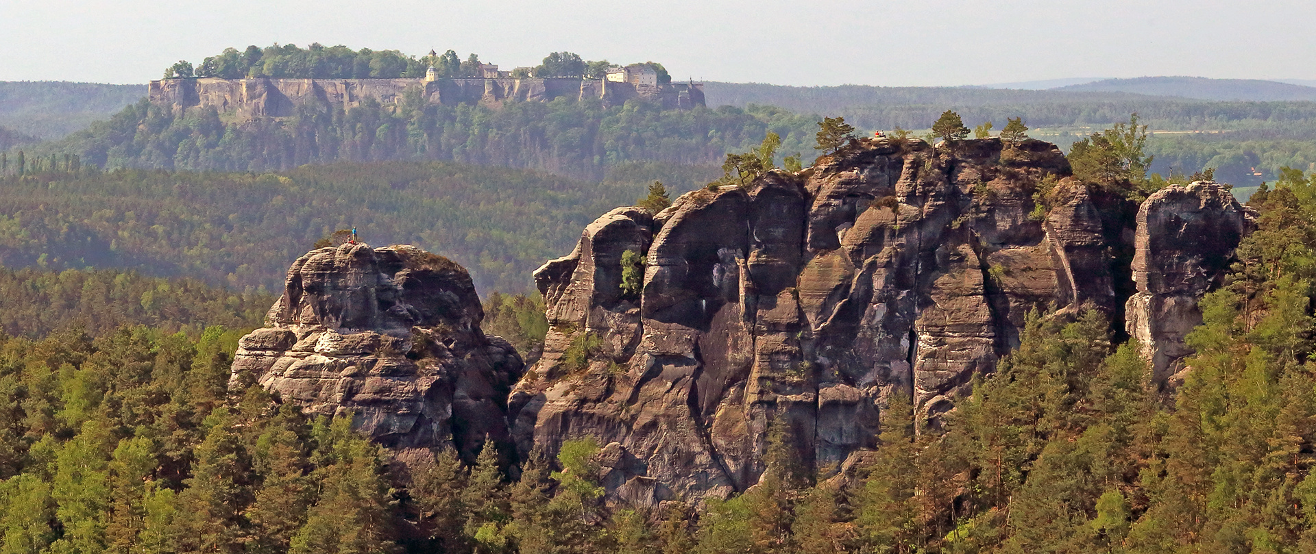 Gute Bedingungen in der Sächsischen Schweiz...und die Festung Königstein ist bestens zu sehen