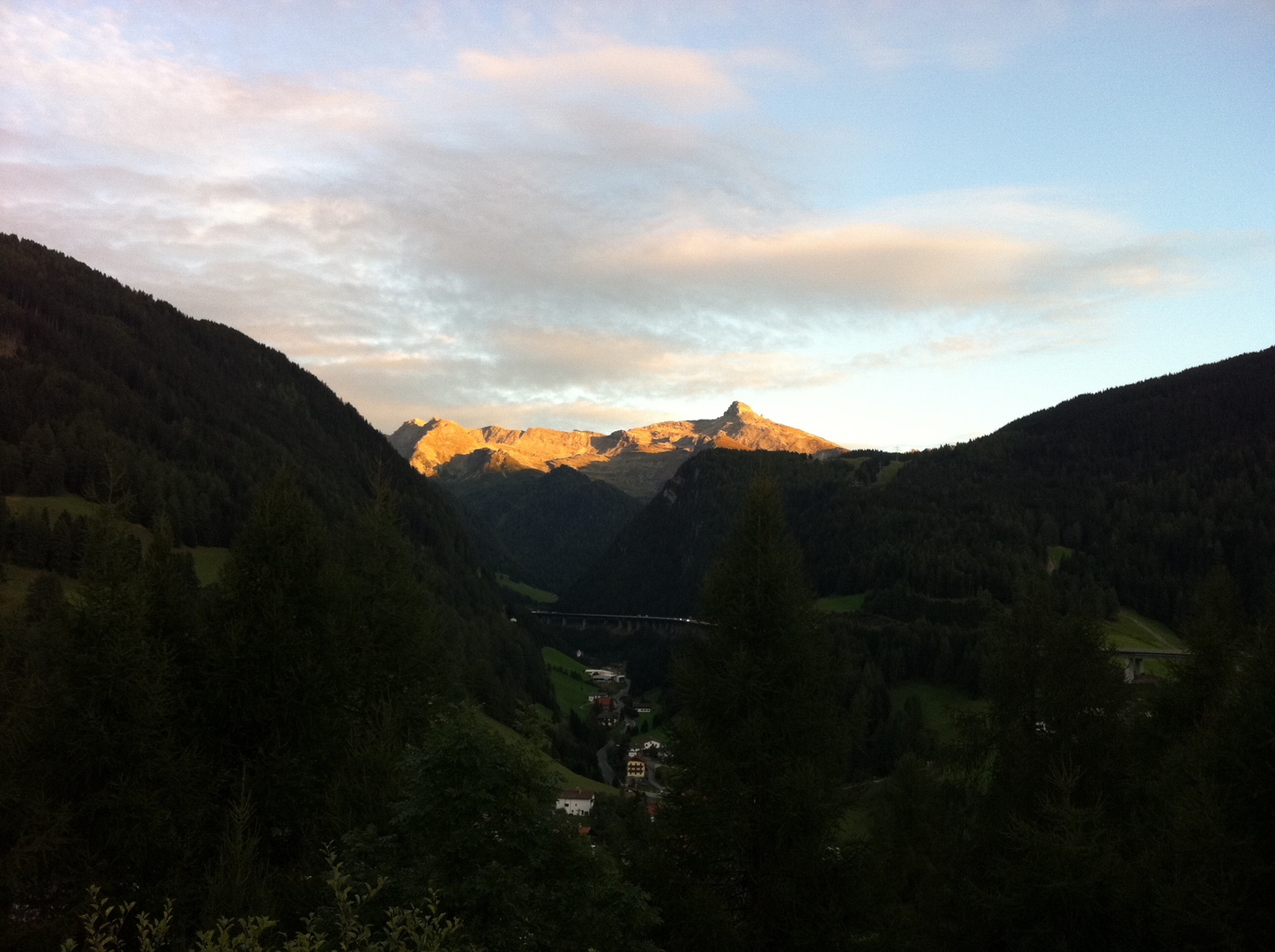 Guten Morgen Blick vom Hotel Wipptalerhof