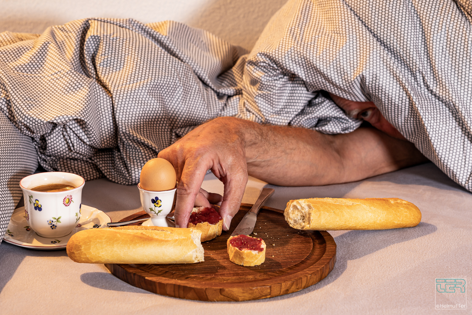 Guten Morgen, Frühstück ist fertig.