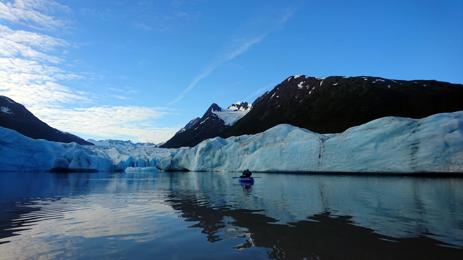 Guten Morgen im Gletschersee, Spencer Glaciar, Alaska
