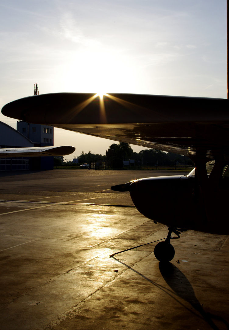 Guten Morgen, liebes Flugzeug, gleich geht es los.