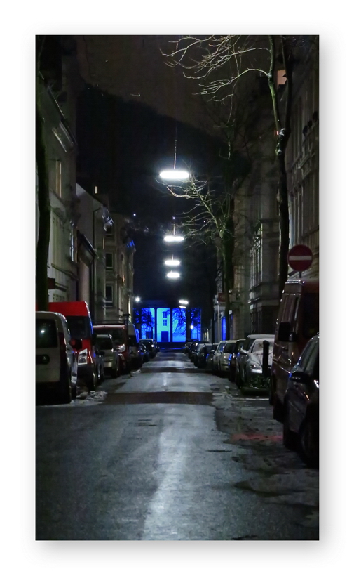 Gutenbergstraße bei Nacht (22:30)