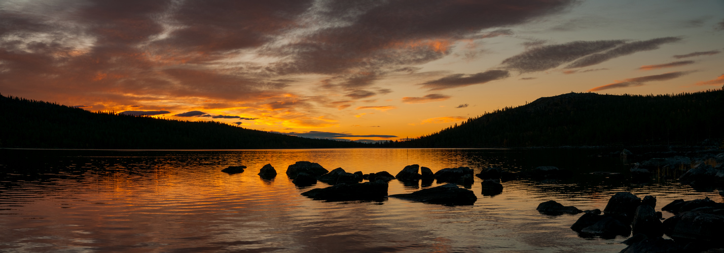 Gutulisjøen, 28. September 2014, - 7 Uhr 10-HDR-Pano