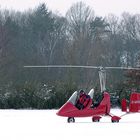 Gyrocopter im Schnee