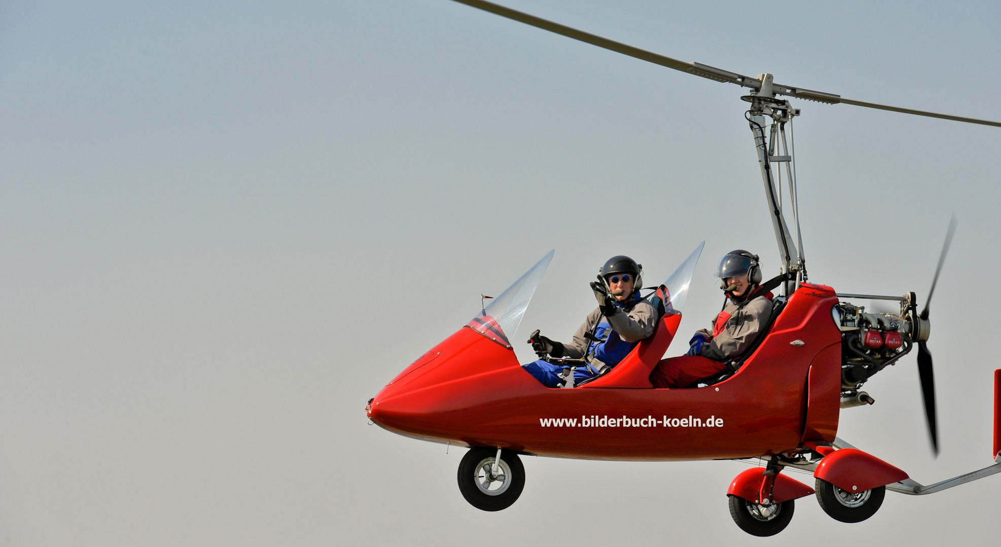 Gyrokopterflug bei photokina: köln fotografiert