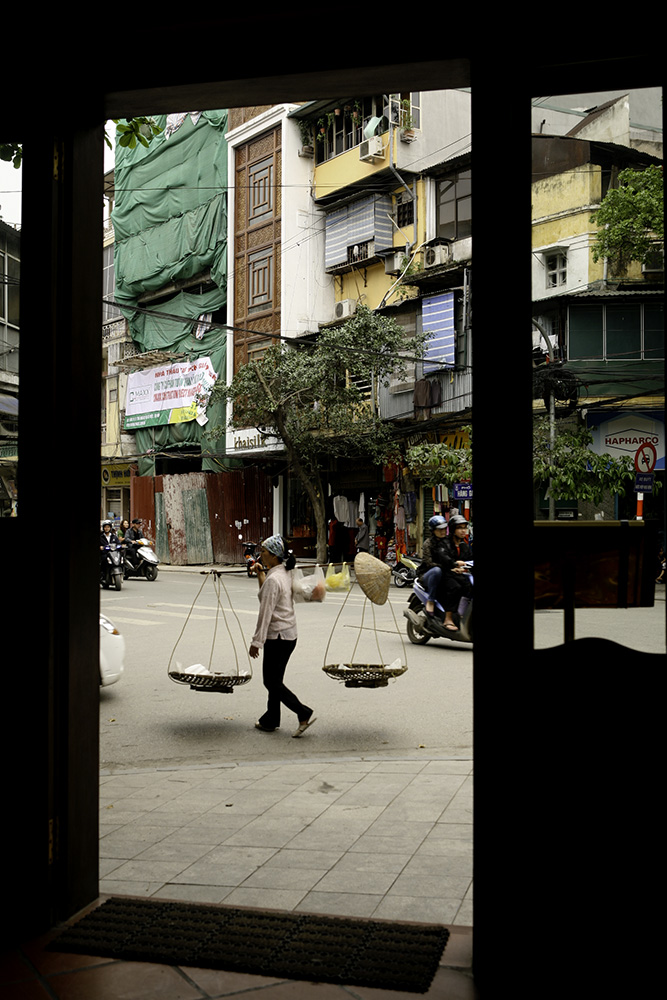 Ha Noi: Blick aus dem Café Malraux