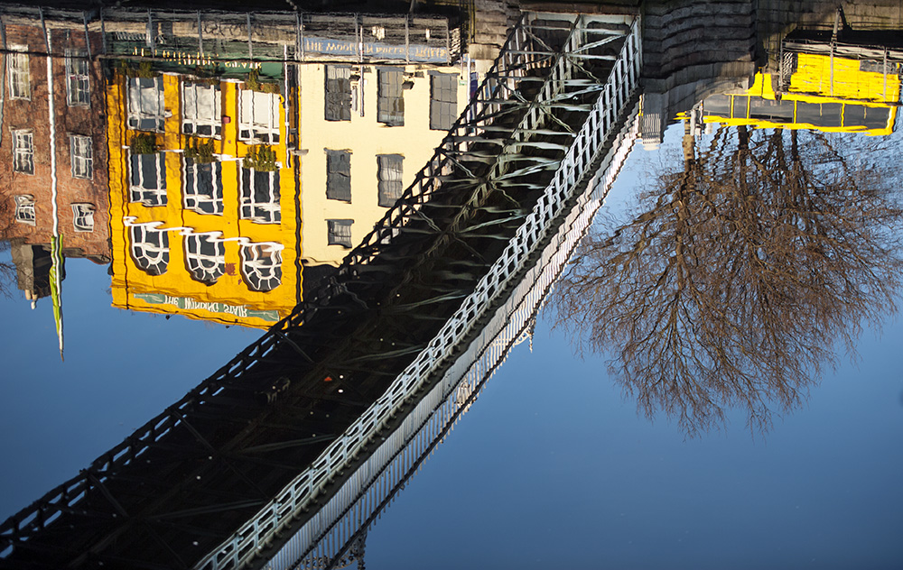 Ha' Penny bridge reflection