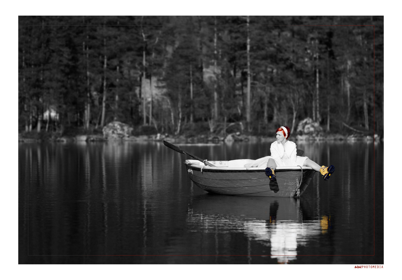 Haare rot im Boot