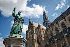 Haarlem - Grote Markt - Sint Bavokerk - Statue of Laurens Janszoon Coster