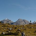 Haben die doch tatsächlich eine Wanderstatue-Wanderstandbild auf die Großes Fanes gestellt.