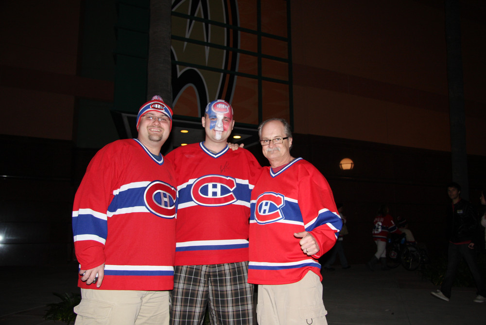 Hab's fans in Anaheim(from Alberta)