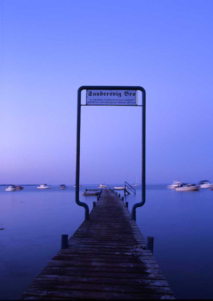 Haderslev harbour at evening