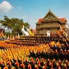 Hähne vor dem Thai-Tempel