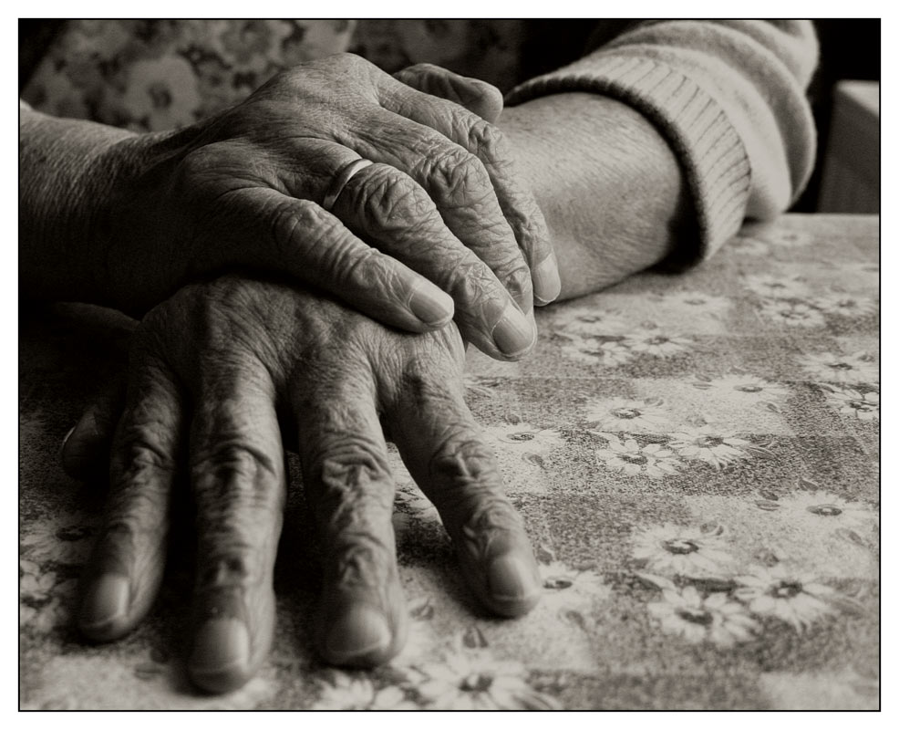 Hände eines langen Lebens