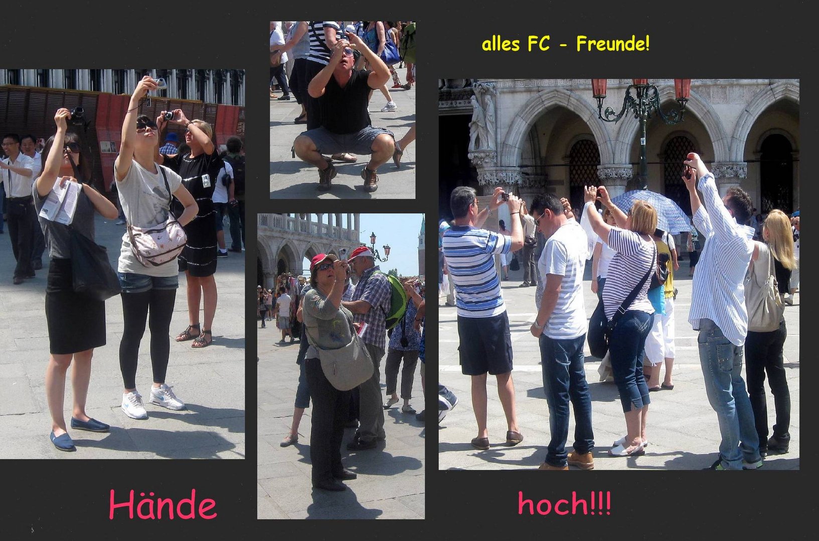 HÄNDE HOCH !! Lauter FC- Freunde.....