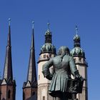 Händel in Halle von hinten.