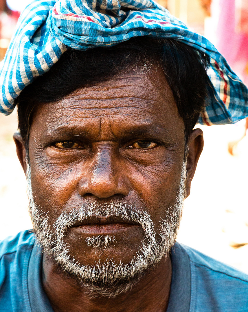 Händler auf einem Markt in Rajasthan