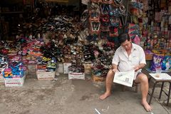 Händler in Chau Doc, Vietnam