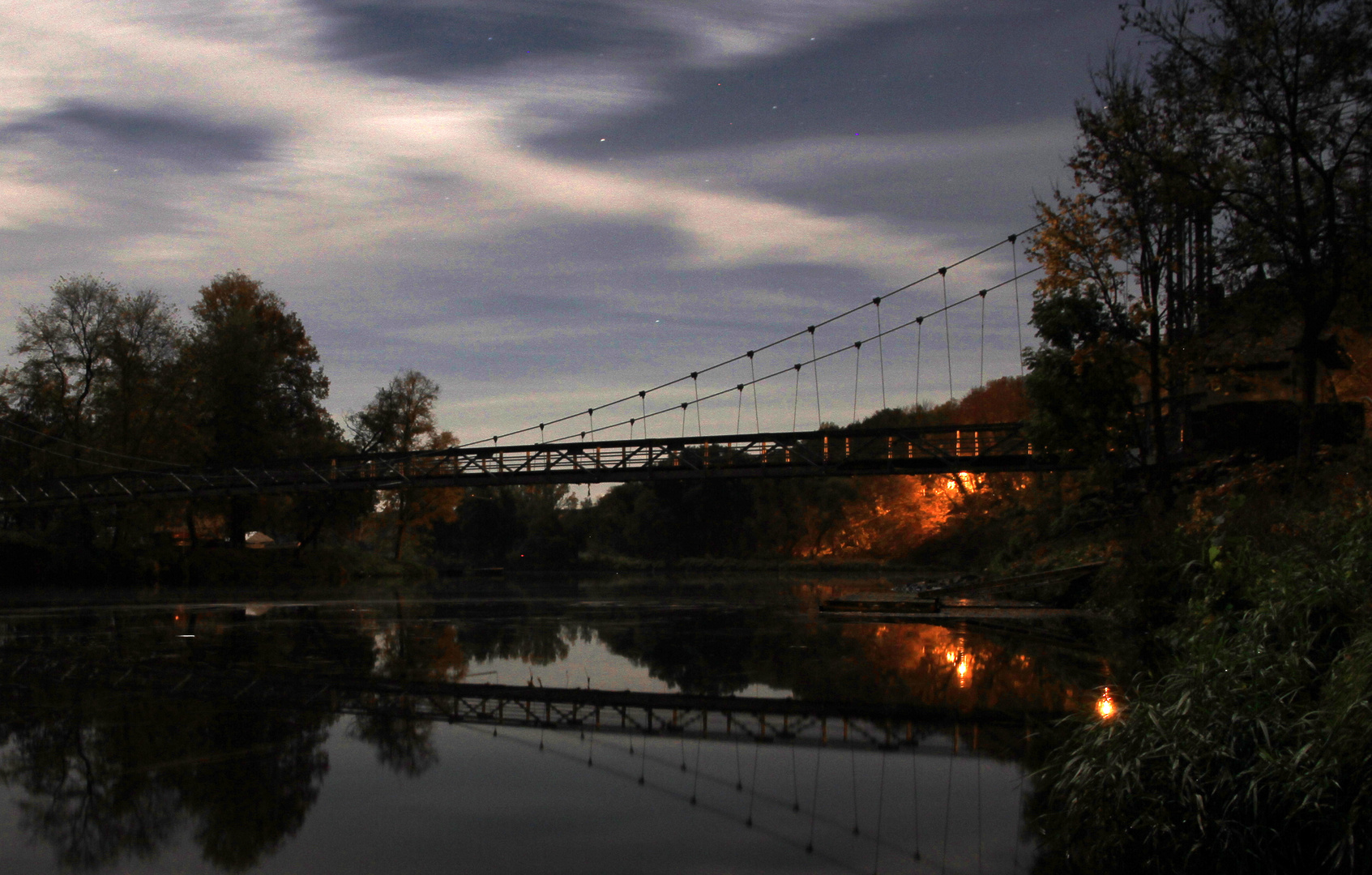 Hängebrücke an der Mulde