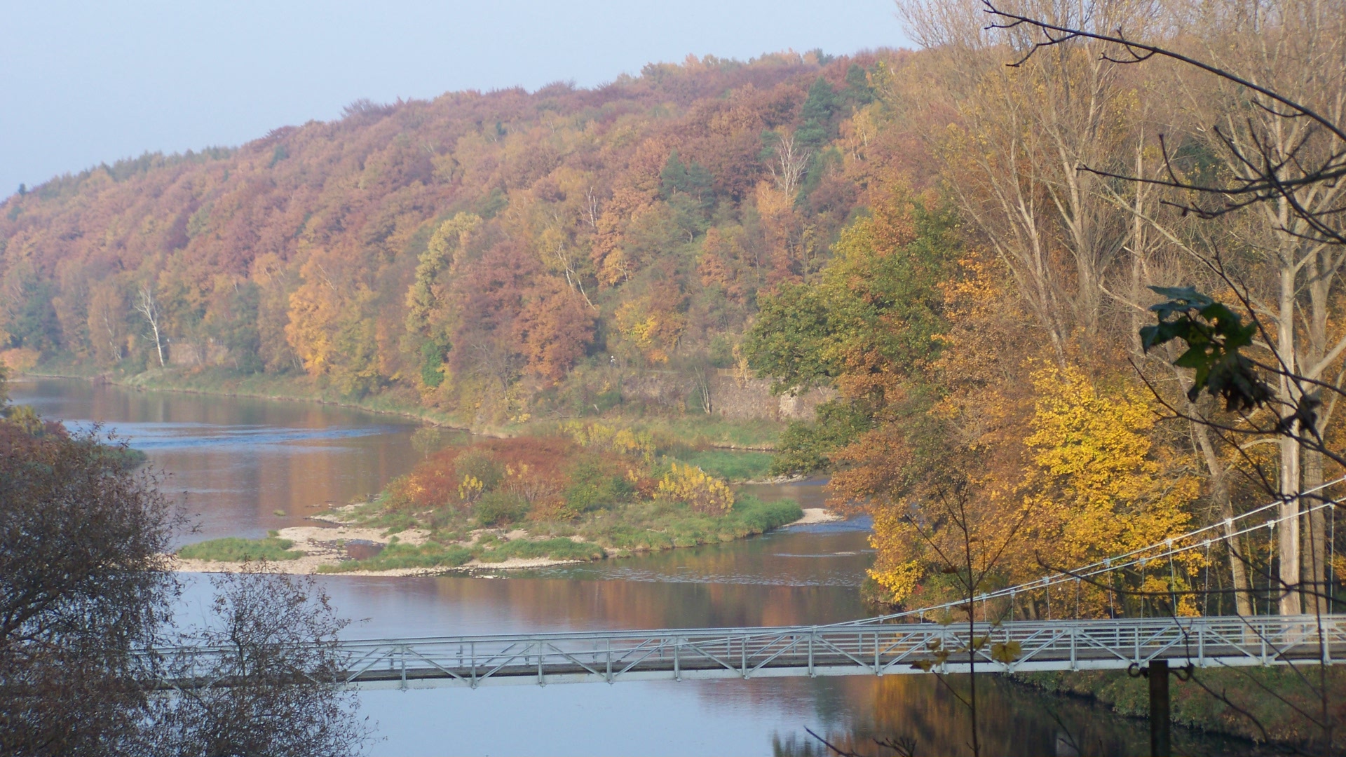 Hängebrücke Grimma im Herbst/ le pont suspendu en automne