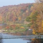 Hängebrücke Grimma im Herbst/ le pont suspendu en automne