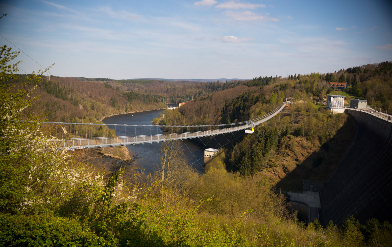 Hängebrücke im Harz kurz vor der Eröffnung