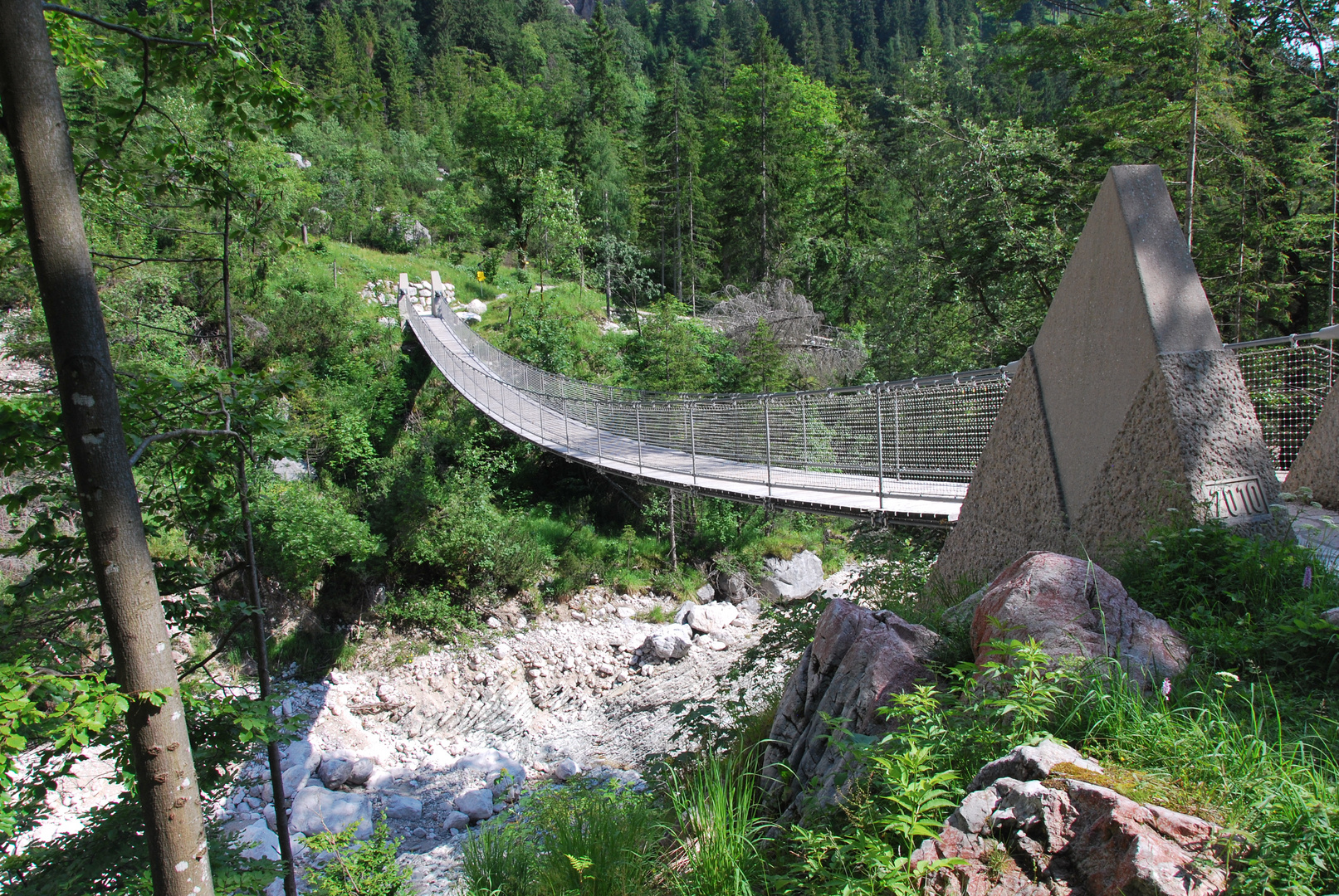 Hängebrücke im Klausbachtal - Berchtesgadener Land