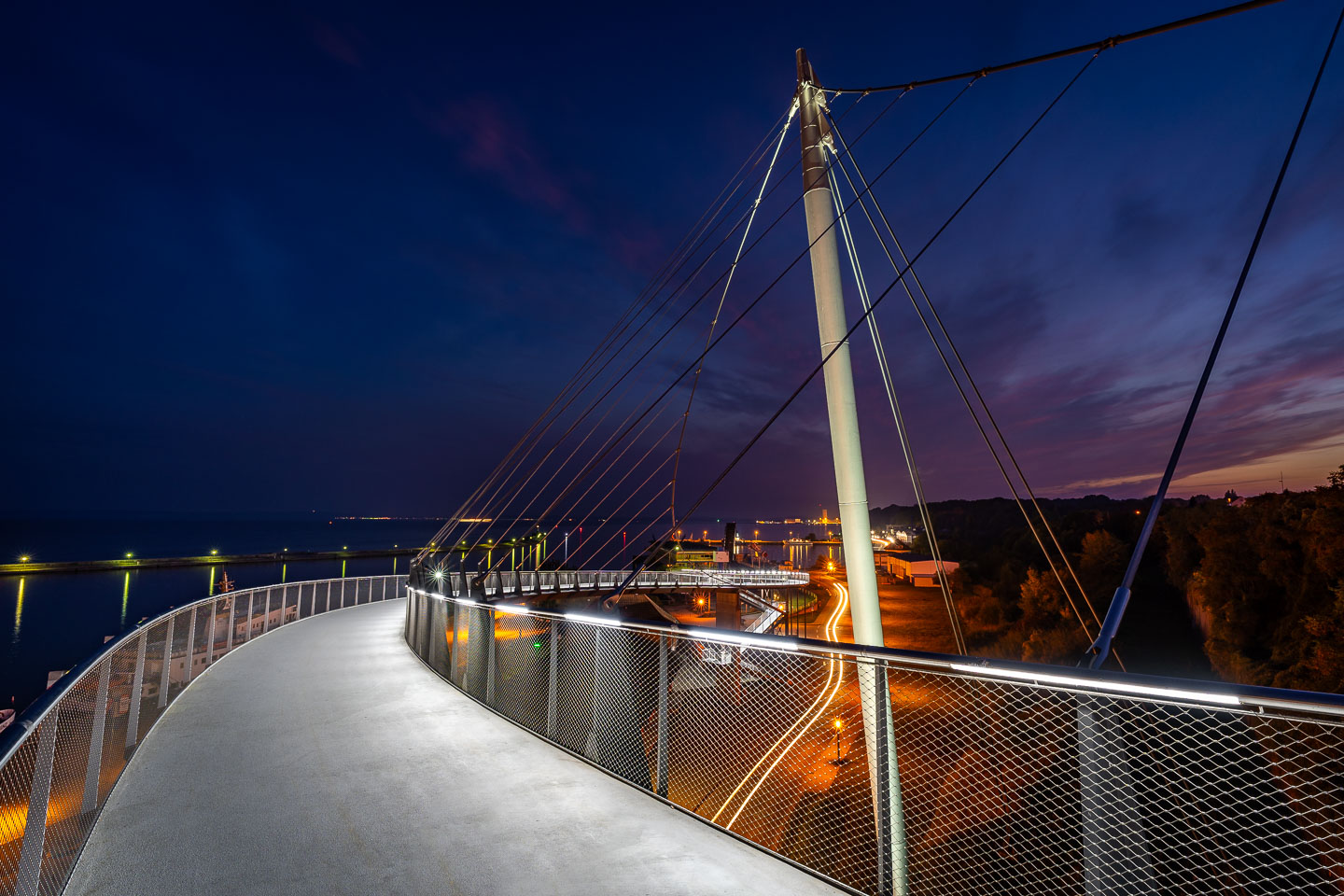 Hängebrücke Sassnitz zur Blauen Stunde