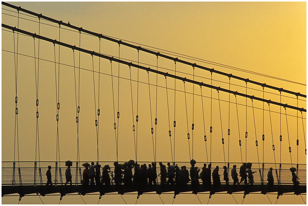 Hängebrücke über den Ganges