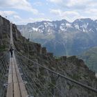 Hängebrücke zwischen Voralp- und Salbithütte