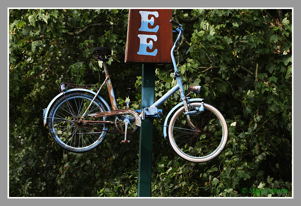 Hängende Fahrrad