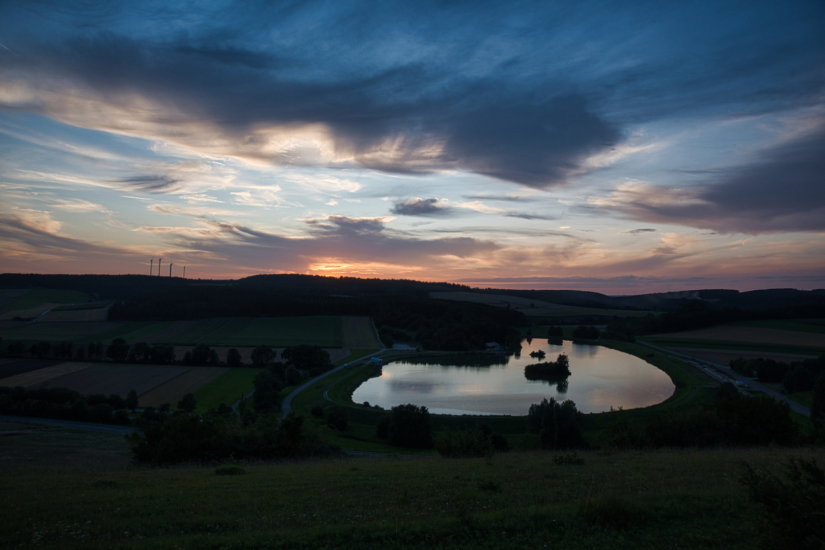 Härtsfeldsee bei Sonnenuntergang 