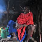 Häuptling eines "authentischen" Massai Dorfes im Ngorongoro Crater - Tanzania