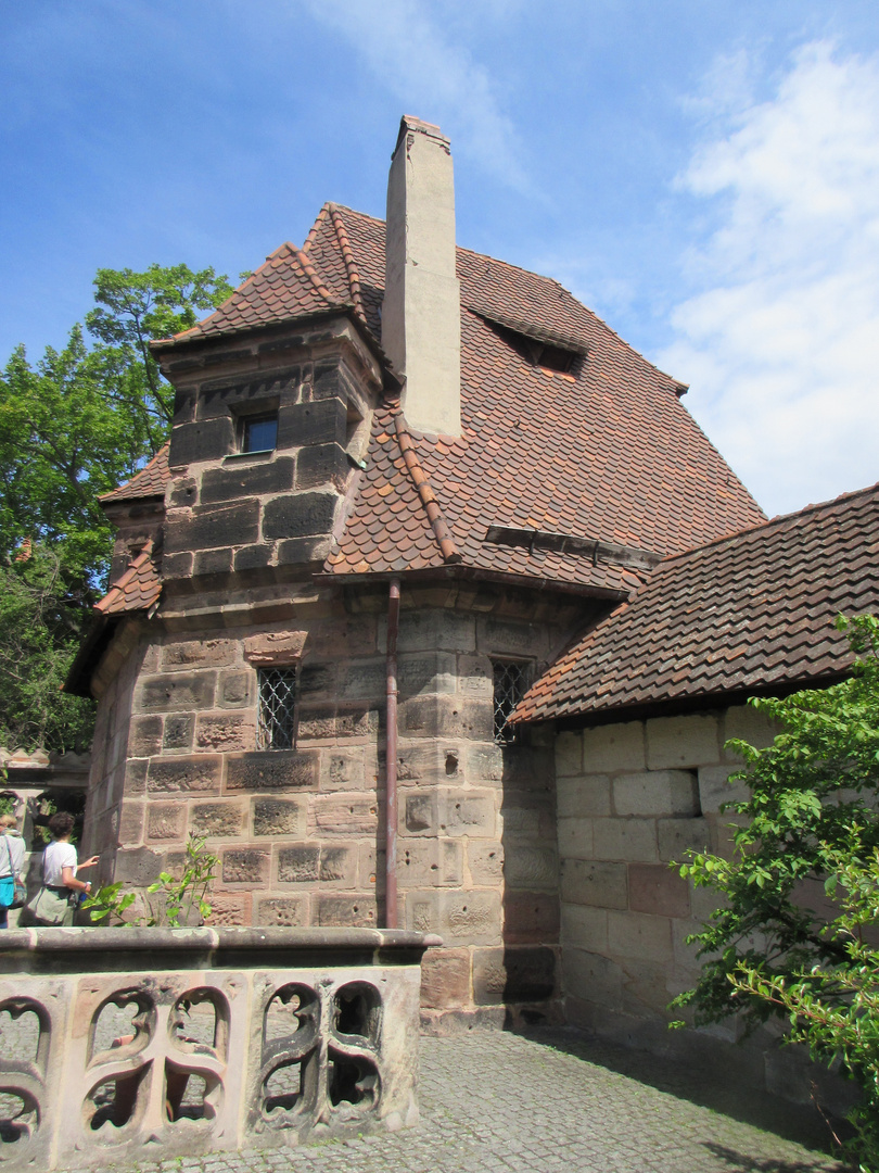 Häuschen in der Stadtmauer von Nürnberg