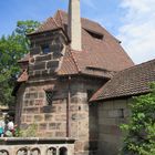 Häuschen in der Stadtmauer von Nürnberg