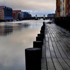 Häuser am Wasser in Trondheim