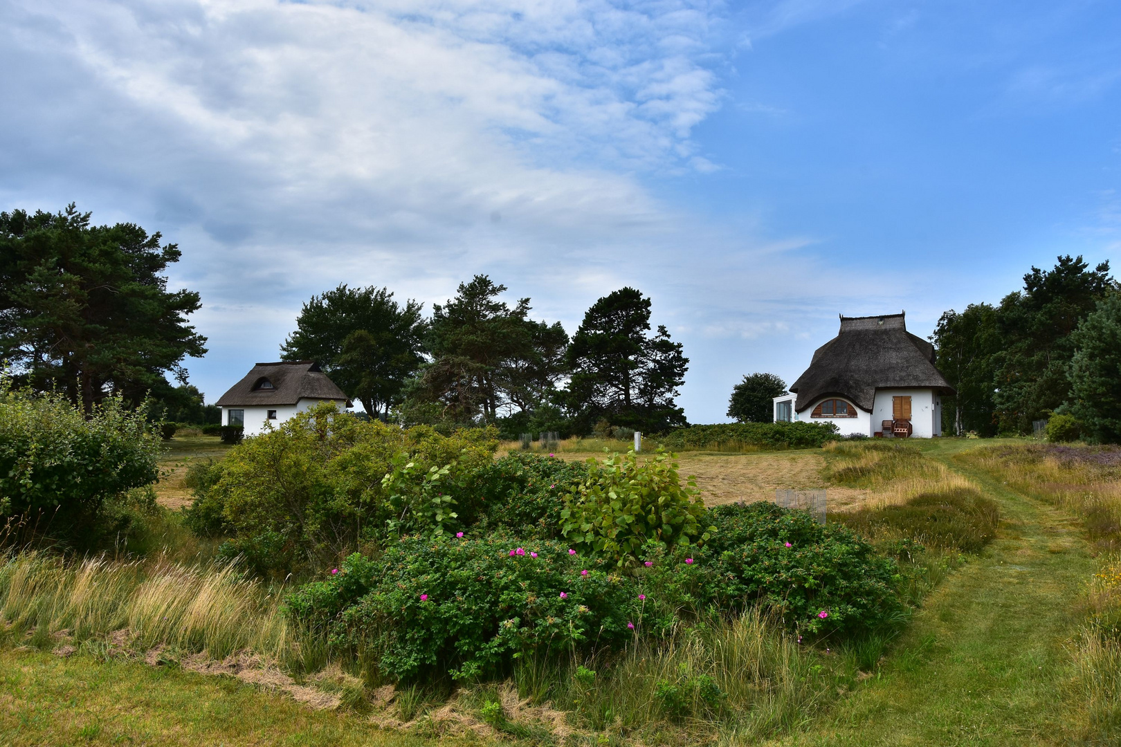 Häuser auf Hiddenesee.