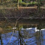 Häuser die unter Wasser stehen