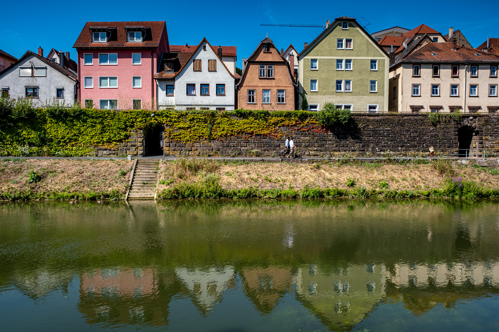 Häuser in Wertheim am Ufer der Tauber
