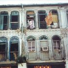 Häuserfassade in Chinatown Singapur, 1988