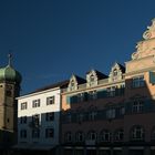 Häuserfront und Kirche Bregenz