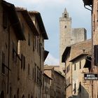 Häuserschlucht in San Gimignano