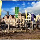 Häuserzeile am Marktplatz von Friedrichstadt